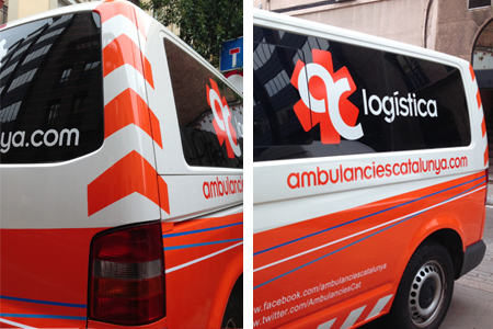 Vehicle de logística d'Ambulàncies Catalunya